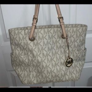 MK Tote Tan and Cream